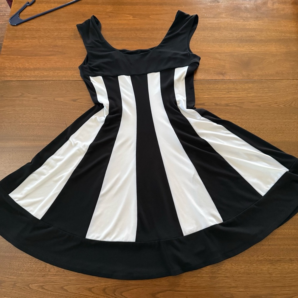 Connected Apparel 10 Striped flouncy summer mini dress; wedding, brunch, party😍